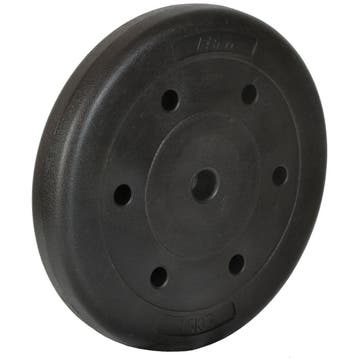 Halterschijf 15kg Bitumen | 40cm | Laatste Stuk!, Ophalen of Verzenden, Zo goed als nieuw, Armen, Halterschijven
