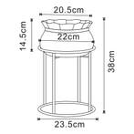 Plantenstandaard Assen 38x23,5 cm lichtblauw [en.casa], Tuin en Terras, Verzenden, Nieuw