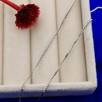 Witgouden Venetiaanse schakelketting, Ophalen of Verzenden, Gebruikt, Goud, Goud