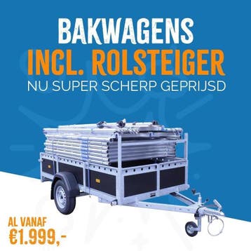 ALX Rolsteiger inclusief bakwagen 135 x 250 x 8.2m wh, Doe-het-zelf en Verbouw, Steigers, Verzenden, Nieuw, Rolsteiger of Kamersteiger