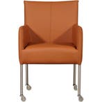 Leren eetkamerstoel Desire - Hermes Cognac (cognac/oranje), Nieuw, Leer, Ophalen of Verzenden, Bruin