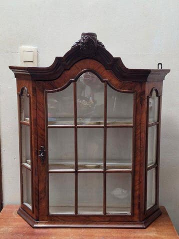 Kast - Mahonie - Elegante Vitrinekast