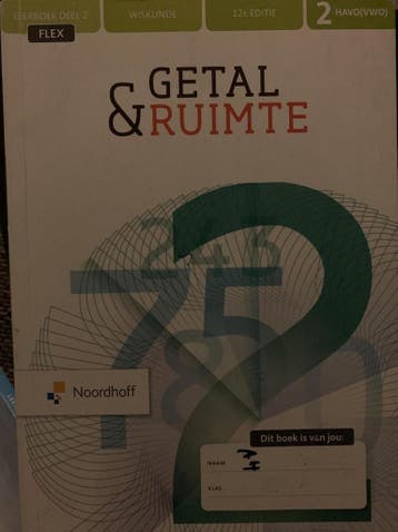Getal & Ruimte 12e ed havo/vwo 2 FLEX leerboek 2, Verzenden, Zo goed als nieuw
