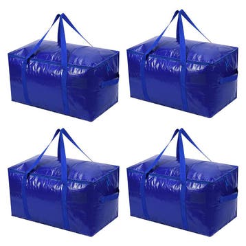 Opbergtassen XL - Blauw - 4 Stuks - 92 Liter - Verhuistassen, Verzenden, Nieuw