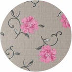 Nieuw: Tafelzeil op maat. Tafelkleed greige met rozen, Nieuw