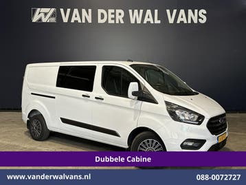 Ford Transit Custom | 2.0 TDCI 130pk L2H1 Dubbele Cabine, Gebruikt, Euro 6, Wit, Dealer onderhouden