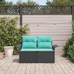 vidaXL Tuinbank met kussen met opslag 141 x 62 x 69 cm poly, Verzenden, Nieuw, Rotan