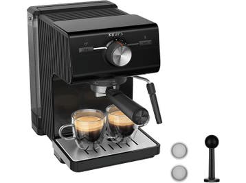 Krups -   Authentic C50 Pistonmachine - Zwart, Witgoed en Apparatuur, Verzenden, Nieuw, Combi, Gemalen koffie