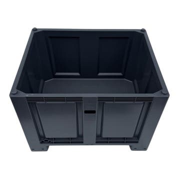 Kunststof palletbox PB011 nieuw zwart 1200 x 1000 x 830 mm, Nieuw, 100 cm of meer, 60 cm of meer, 50 cm of meer