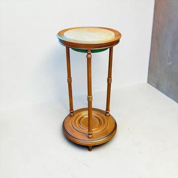 Tafel - Redonda - Hout, Marmer - Art Deco