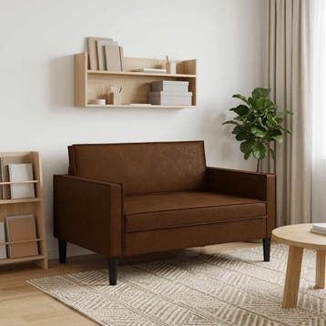 vidaXL XXL fauteuil Bruin Nep Suede Leer, Verzenden, Nieuw