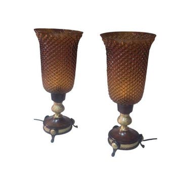 Pair of Large European Candlesticks - Kaarsenhouder (2) -