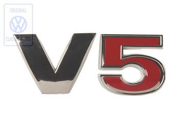Volkswagen embleem V5 achter - chroom/rood, Ophalen of Verzenden, Nieuw, Volkswagen