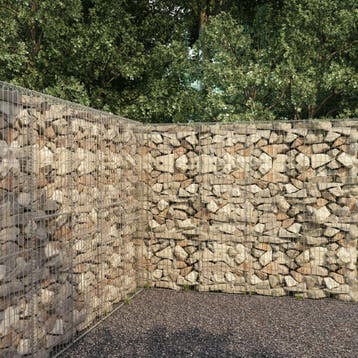 vidaXL Schanskorfmuur met deksel 300x50x200 cm, Verzenden, Nieuw, IJzer, 2 meter of meer