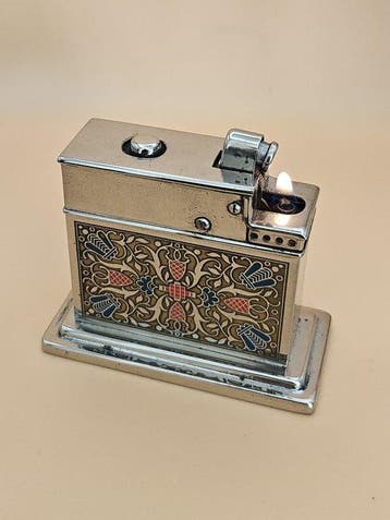 Myflam - Semi Automatic Table Lighter - Art Deco - Zonder, Nieuw