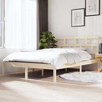 vidaXL Bedframe massief hout 120x190 cm, Bruin, Verzenden, Nieuw, 190 cm of minder
