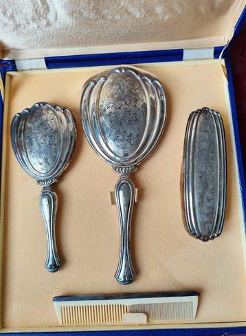 Art Deco Toiletset (4) - .800 zilver, ander