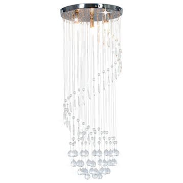 vidaXL Plafondlamp met kristallen kralen spiraal G9, Verzenden, Nieuw
