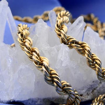 8 karaat gedraaide schakelketting, Ophalen of Verzenden, Gebruikt, Geel, Goud