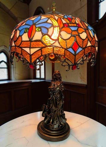 Tafellamp - Zware Kwaliteit Tiffany Studio Style Lamp - 50, Nieuw