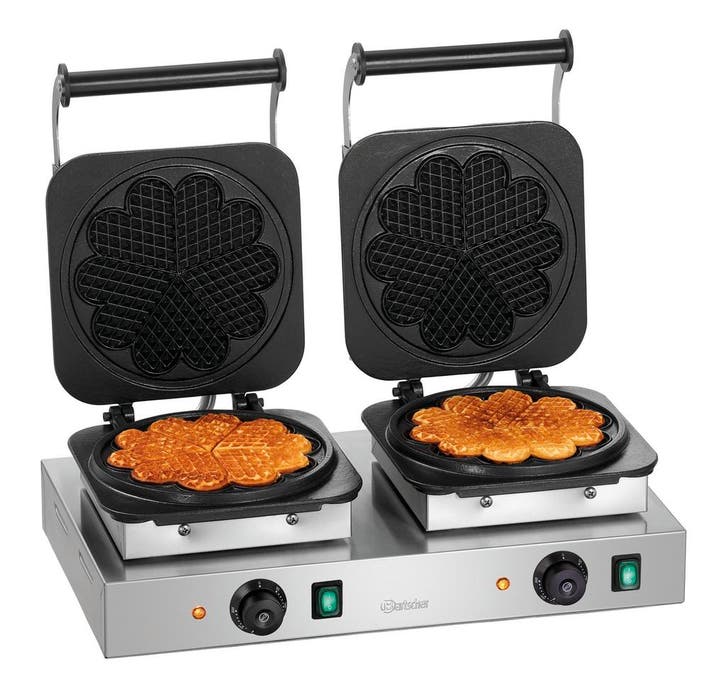 Bartscher Wafelijzer 2HW211 | 2 Hartvormige Bakplaten | 50–3, Zakelijke goederen, Horeca | Keukenapparatuur, Nieuw in verpakking