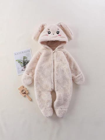 Zachte Baby Romper Jumpsuit met Dierenprint - Warm & Knus vo, Kinderen en Baby's, Verzenden, Nieuw