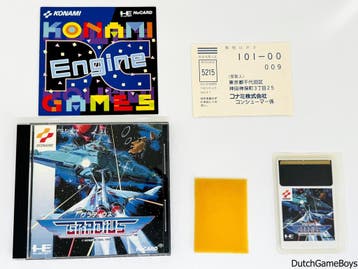 PC Engine - Gradius + Reg. Card, Spelcomputers en Games, Verzenden, Gebruikt