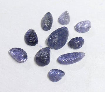 Partij iolieten 100% natuurlijk Cabochon- 3.04 g - (10)