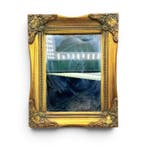 Spiegel - Hout, Composiet - Mallen en reliëf, Antiek en Kunst