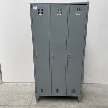 3-deurs retro lockerkast - 180x90x50 cm (met schade), Ophalen of Verzenden, Nieuw