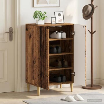 vidaXL Schoenenkast ARNHEM 59,5 x 39,5 x 90 cm Bewerkt hout, Verzenden, Nieuw
