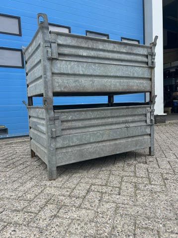 Stapelbak, stapelbakken, partij aanbieding, stalen bak,, Doe-het-zelf en Verbouw, Ophalen, Gebruikt, 100 cm of meer, 60 cm of meer