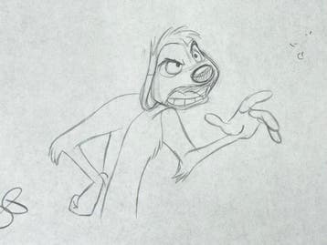 Walt Disney - Originele animatietekening van Timon - Timon &, Nieuw