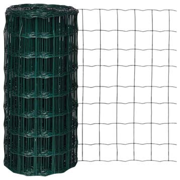 vidaXL Schuttingpanelen PVC-gecoat ijzer Groen, Tuin en Terras, Verzenden, Nieuw, IJzer