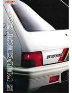 1991 PEUGEOT 205 RALLYE BROCHURE DUITS, Nieuw, Peugeot, Author