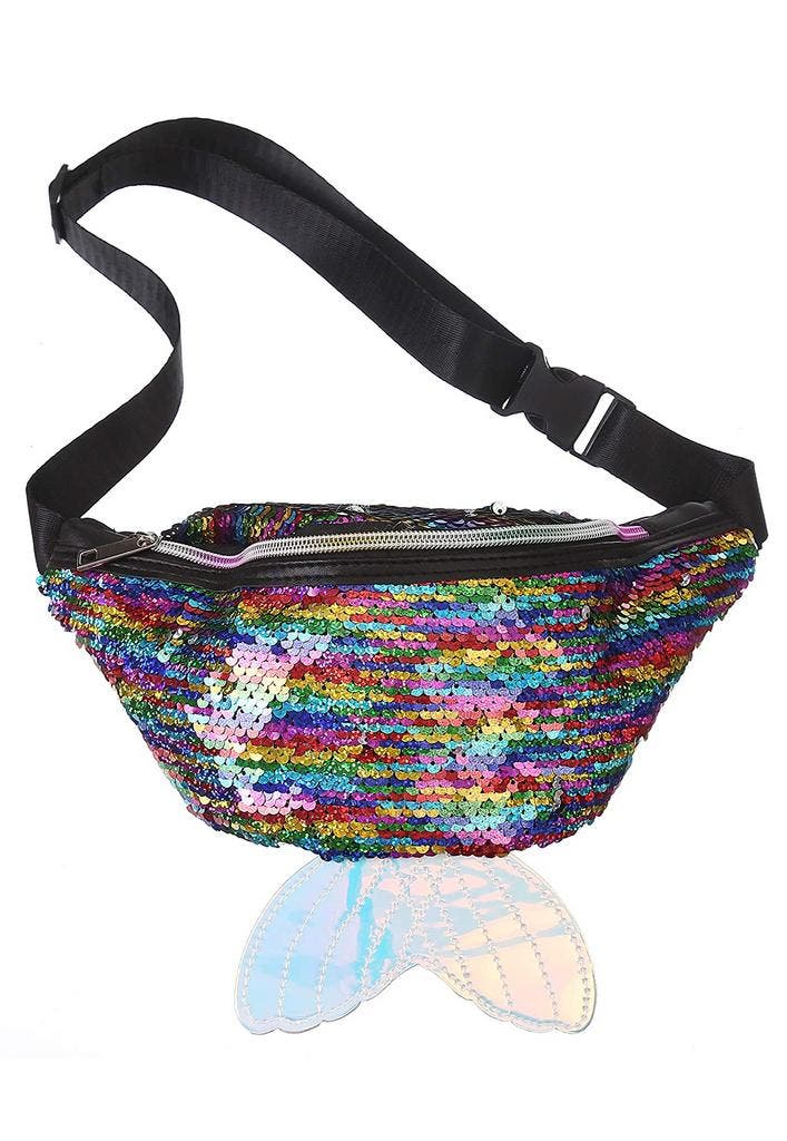 Heuptasje Kinderen Klein Tasje Zeemeermin Regenboog Paillett, Sieraden, Tassen en Uiterlijk, Tassen | Damestassen, Overige typen