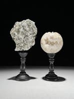 GEEN MINIMUMPRIJS - Prachtig paar pyriet en kristalkwarts -