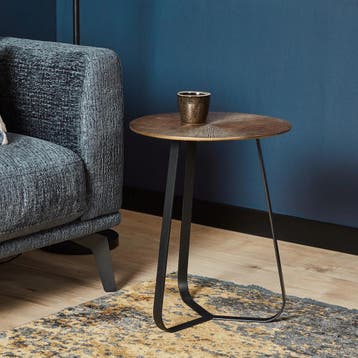 Ronde salontafel Kate goud aluminium 40 cm | Starfurn, Ophalen of Verzenden, Nieuw