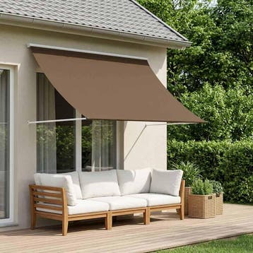 vidaXL Markies Taupe 150 x 150 cm 180 g / m² Polyester met, Verzenden, Nieuw