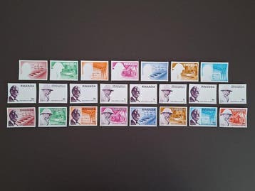 Rwanda 1976 - 23 Kleurproefdrukken van n° 713/720 reeks, Gestempeld