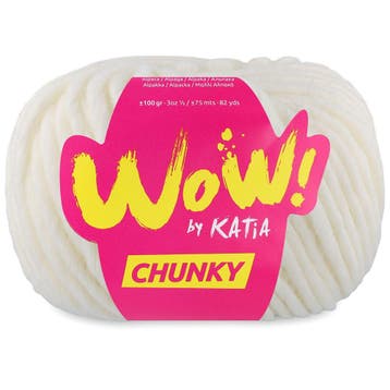 Katia WOW Chunky - 50 Ecru - Bulky Acryl/Wolmix Garen, Ophalen of Verzenden, Nieuw