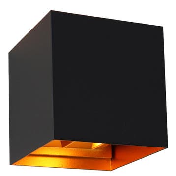 Moderne up down wandlamp zwart, Dion, IP65, Ophalen of Verzenden, Nieuw, Aluminium, Wandlamp