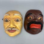 Een paar maskers Topèng Tua Theatre - Hout - Indonesië -