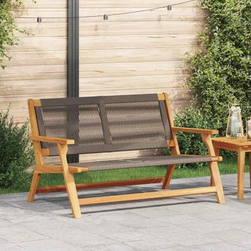 vidaXL Tuin Relaxbank Grijs Massief Acaciahout, Tuin en Terras, Tuinstoelen, Verzenden, Nieuw