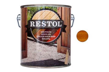 Restol Restol houtolie zijdeglans 5 liter, bruin naturel, Verzenden, Nieuw