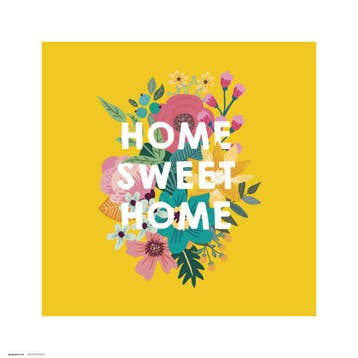 Kunstdruk Loreak - Home Sweet Home 30x30cm, Huis en Inrichting, Verzenden, Nieuw