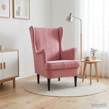 vidaXL Fauteuil Roze Fluweel, Verzenden, Nieuw