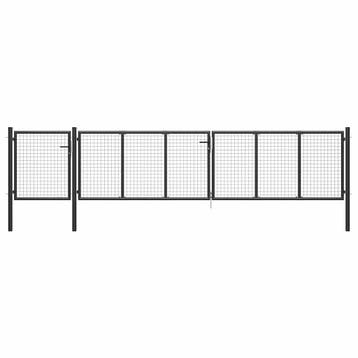 vidaXL Poort 500x75 cm staal antraciet, Verzenden, Nieuw