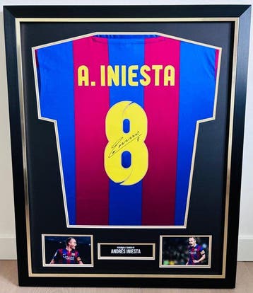 Andres Iniesta - Hand Signed FC Barcelona Shirt – Official, Nieuw