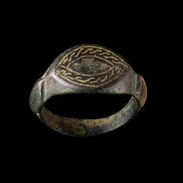 Middeleeuws Brons Zeldzame Ring der Ridders van Rhodes –